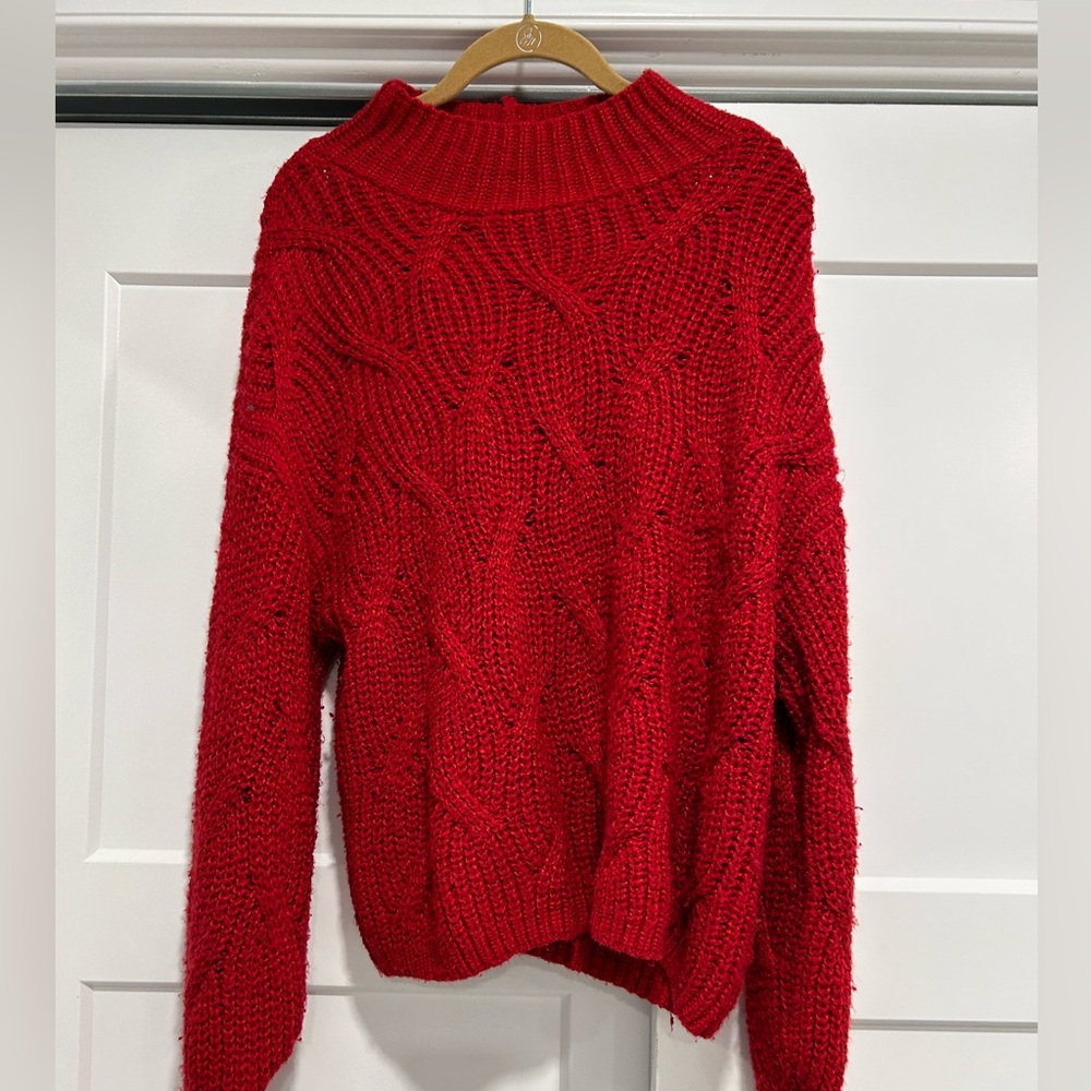 American eagle red sweater